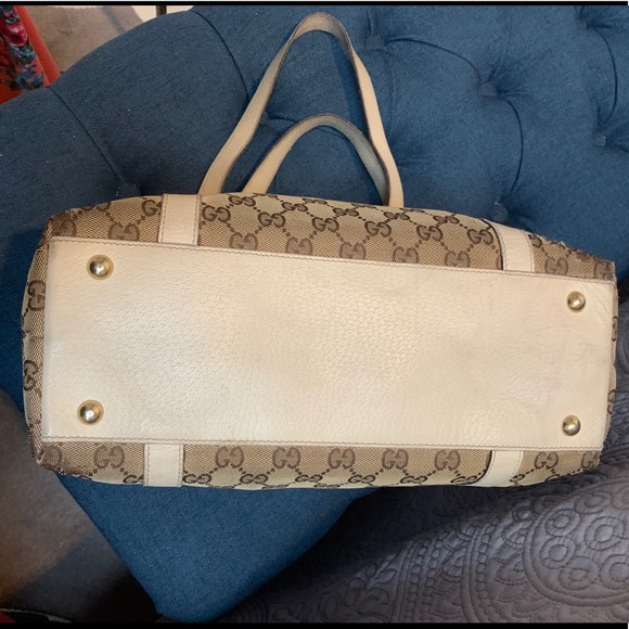 Authentic Gucci canvas and leather tote - Picture 9 of 16